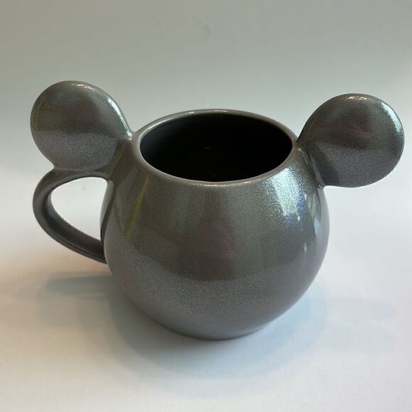 Disney Store Mickey Mouse Ears Gray Metallic Silver Coffee Mug 20oz - Picture 5 of 8